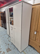 Switch White laminate 2 door 4 drawer wardrobe with central mirror 2125 3 image