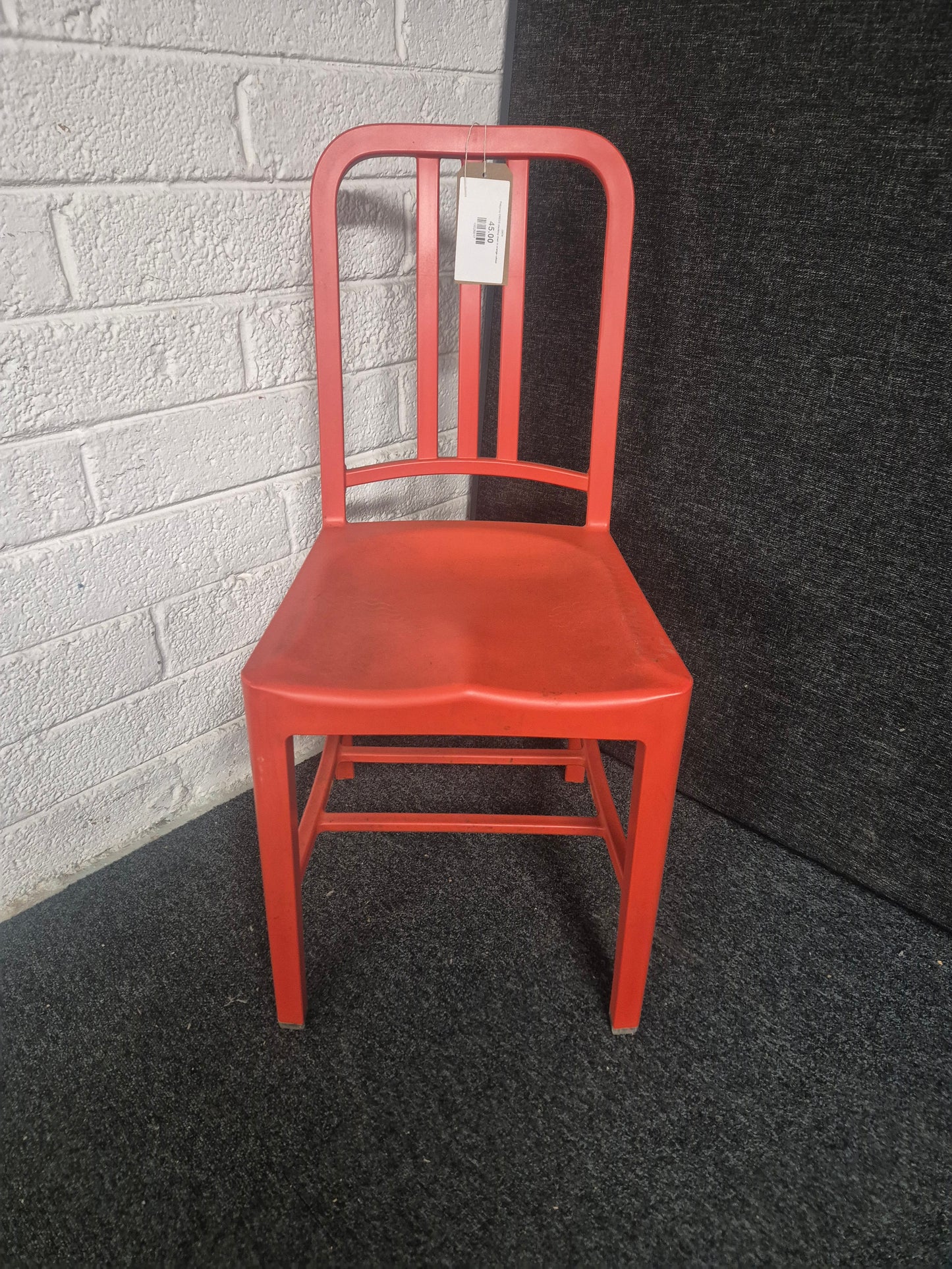 Polyprop EMECO stacking chair in orange colour