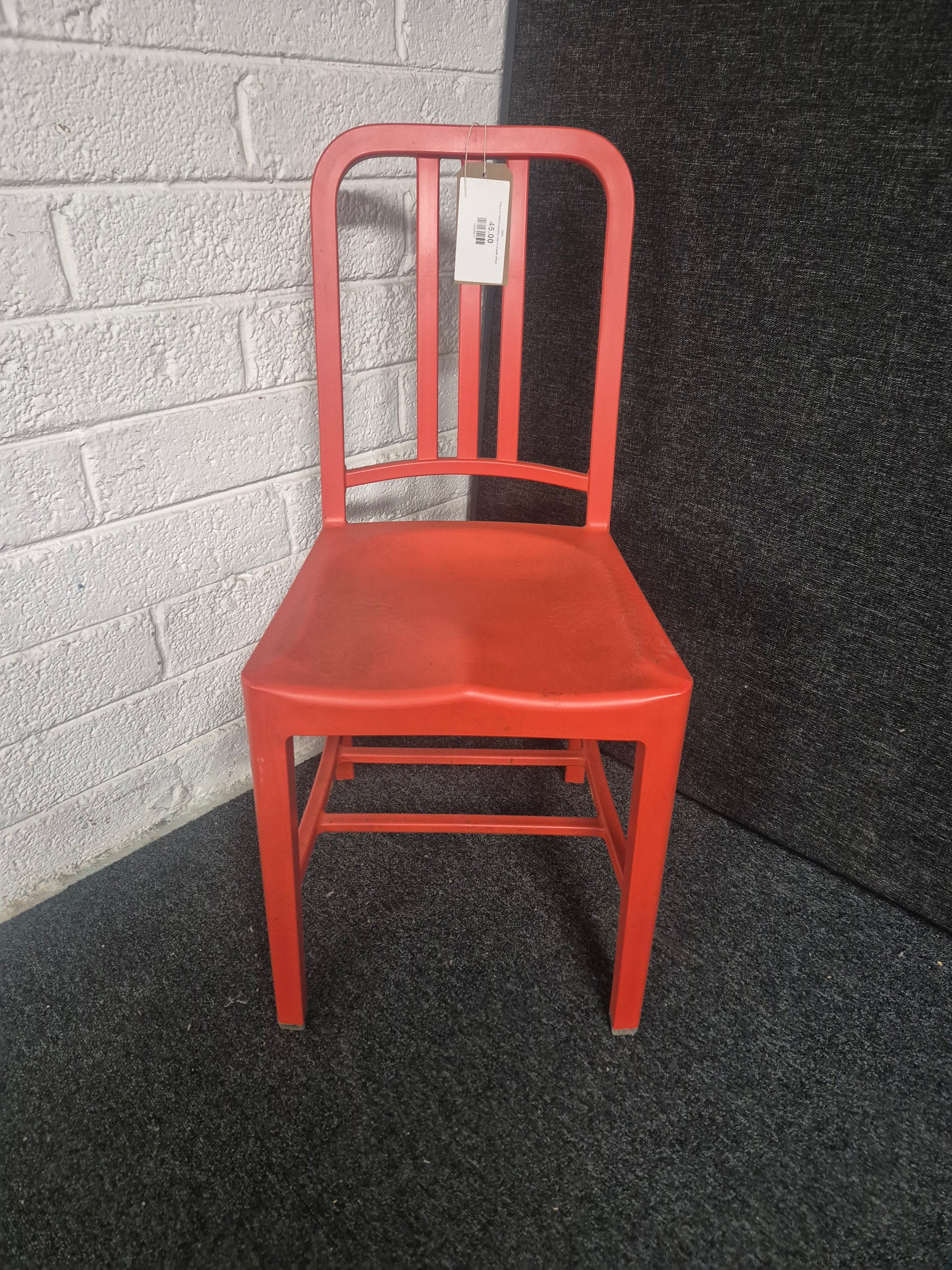 Polyprop EMECO stacking chair in orange colour