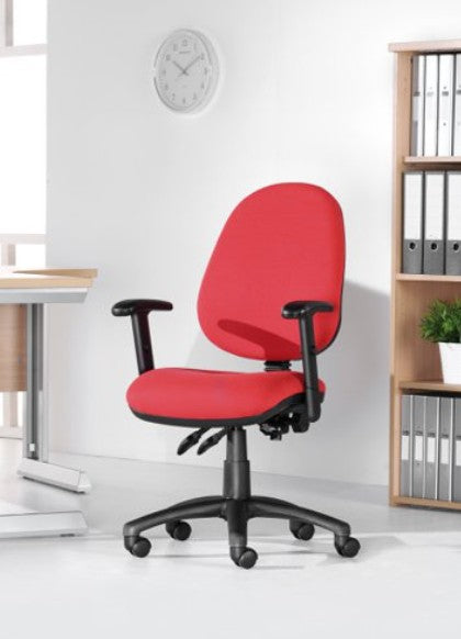 New Red Vantage Swivel Chair With Arms